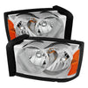 9025334 Xtune fits Dodge 05-07 Dakota Crystal Headlights Chrome HD-JH-DDAK05-A
