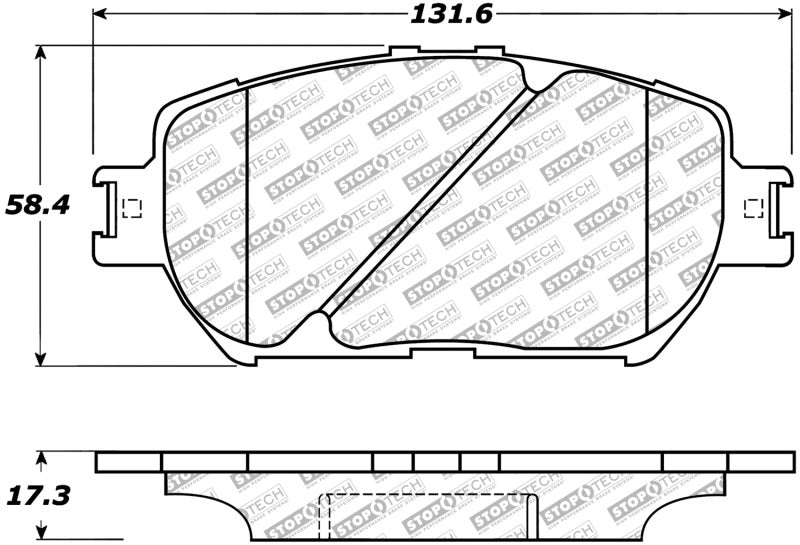 Stoptech 305.0908 Street Select Brake Pads - Rear