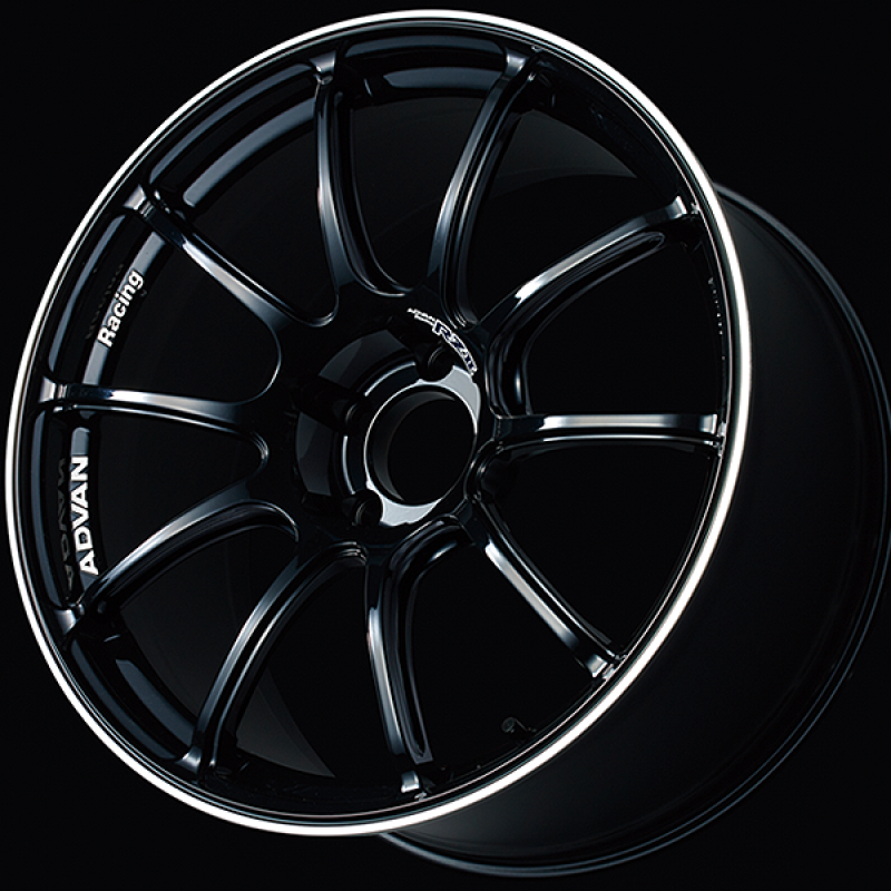 Advan YAZ5F40AB RZII 15x7.5 / +40 Offset / 4x100 / 63mm Bore / Racing Gloss Black and Ring