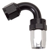 Russell 613423 Performance -10 AN Black/Silver 120 Degree Tight Radius Full Flow Swivel Hose End