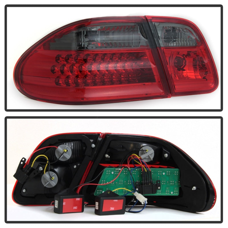 5020659 Xtune fits Mercedes Benz W210 E-Class LED Tail Lights Red Smoke ALT-CL
