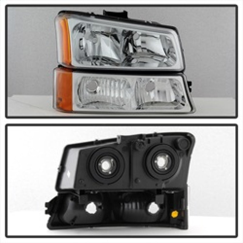 5064912 Xtune fits Chevy 03-06 Silverado 2500HD Crystal Headlights w/ Bumper L