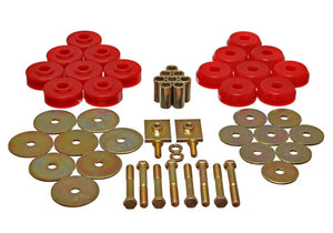 Energy Suspension 3.4166R Body Mount Set Exc. Convertible - Red