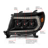 ANZO 111640A 05-11 fits Toyota Tacoma Full LED Projector Headlights White DRL/Init/SeqSig Black - Pair