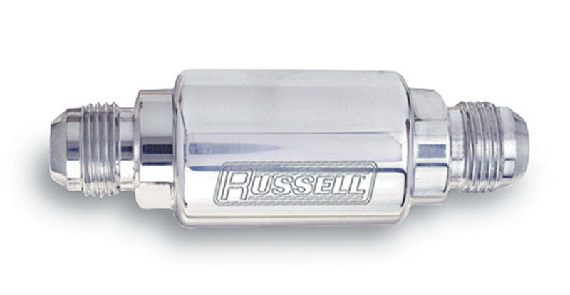 Russell 650110 Performance Polished Aluminum (3-1/4in Length 1-1/4in dia. -8 male inlet/outlet)
