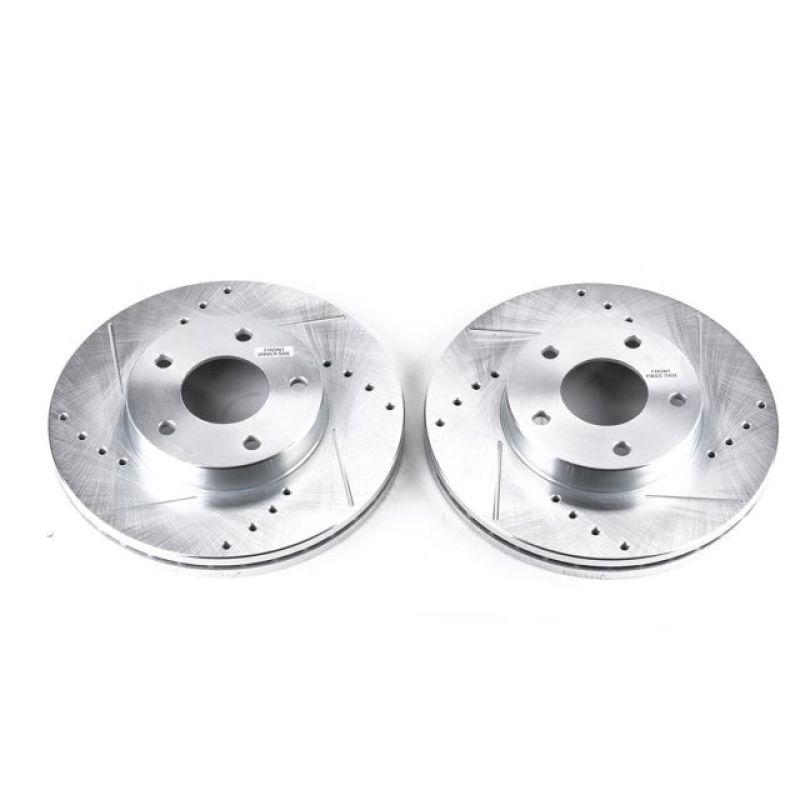 PowerStop fits Nissan 89-90 300ZX Front Evolution Drilled & Slotted Rotors -