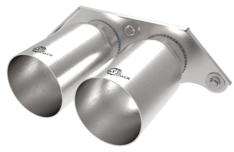 AFE 49C36435-H Mach Force Xp 4in 304 SS Bolt-On Exhaust Tips Brushed 14-19 fits