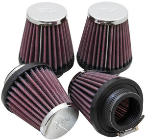 K&N Engineering RC-2314 K&N Universal Oval Chrome Filter 1 9/16 in. Flange 3 in. Base 2 inch Top 3 in. Height (4 Per Box)