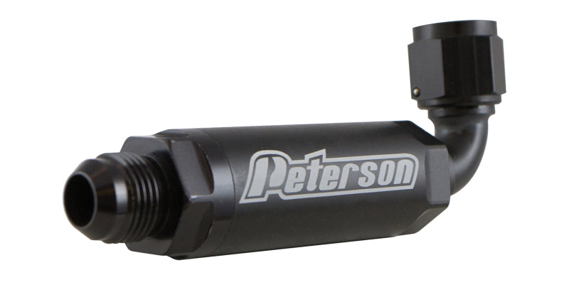 Peterson Fluid Systems 09-0407 Scavenge Filter -10AN 90 Degree