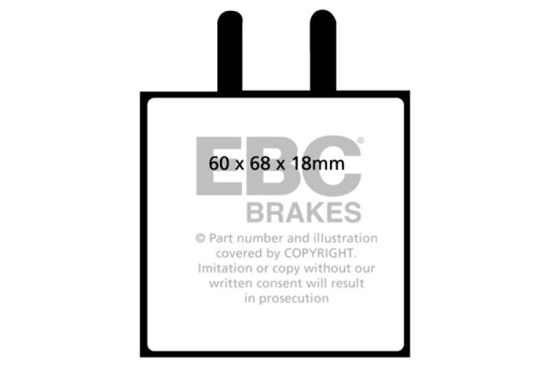 EBC DP2543 fits Aston Martin 59-65 DB4 3.7 Convertible Greenstuff Front Brake Pads