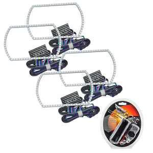 ORACLE Lighting 2358-330 Oracle fits Chevrolet Silverado 07-13 Halo Kit Square Style - ColorSHIFT