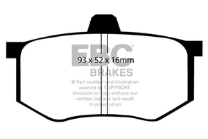 EBC UD1368 08-16 fits Mitsubishi Lancer Evo 10 2.0 Turbo (1 piece rotor) Ultimax2 Rear Brake Pads