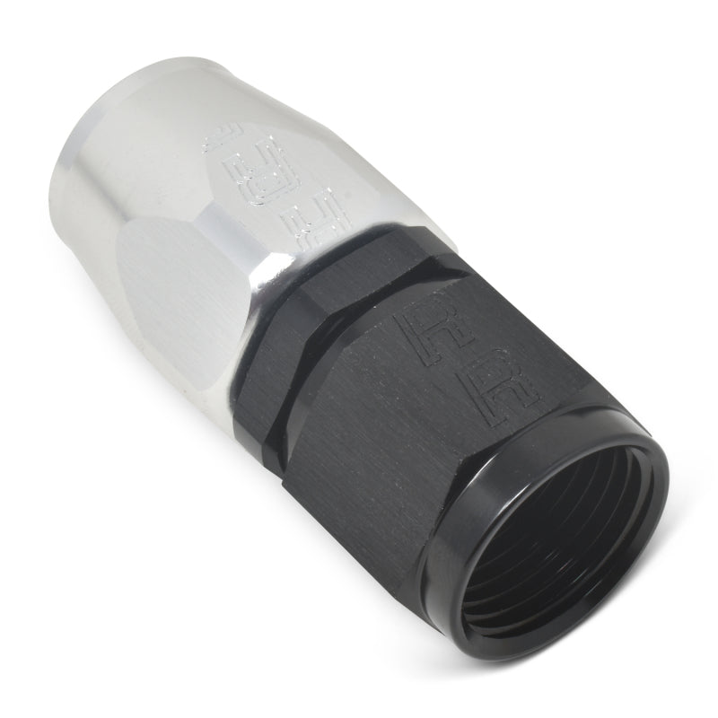 Russell 610043 Performance -10 AN Black/Silver Straight Full Flow Hose End