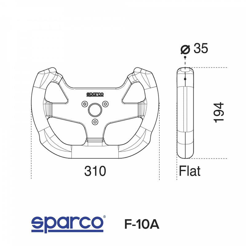 SPARCO 015P270SSN Sparco F10A Suede Black Steering Wheel