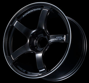 Advan YAD6D45ABGR TC4 16x6.5 +45 4x100 Black Gunmetallic and Ring Wheel