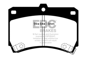 EBC UD466 94-97 fits Ford Aspire 1.3 manual Ultimax2 Front Brake Pads