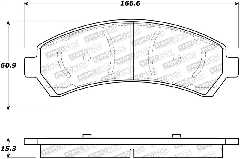 Stoptech 308.0726 Street Brake Pads