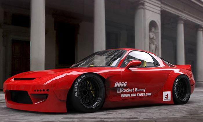 GReddy 17040213 X Rocket Bunny FD3S V2 Side Skirts Set