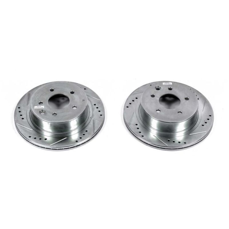 PowerStop fits Infiniti 03-04 M45 Rear Evolution Drilled & Slotted Rotors - Pair
