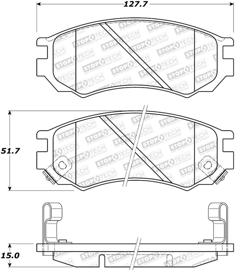 Stoptech 308.0549 Street Brake Pads - Front