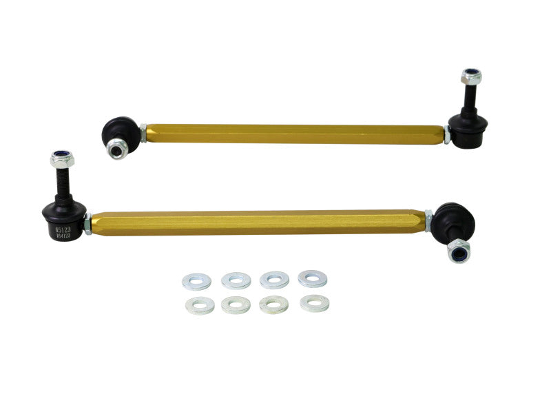 Whiteline KLC151 06/05+ fits Ford Focus LS / 05/09+ Mazda 3 BK Front Swaybar Link Kit H/Duty Adj Steel Ball