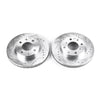 PowerStop fits Honda 90-00 Civic Front Evolution Drilled & Slotted Rotors - Pair