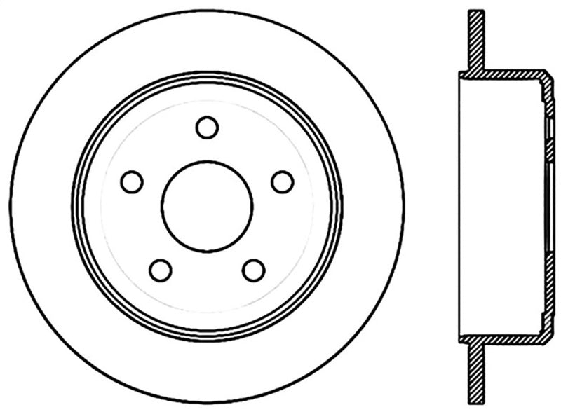Stoptech 126.67067CSR 07-18 Jeep Wrangler Cryo Slotted Rear Right Sport Brake Rotor