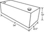 Tradesman 73198 Aluminum Rectangular Liquid Storage Tank (98 Gallon Capacity) - Blk