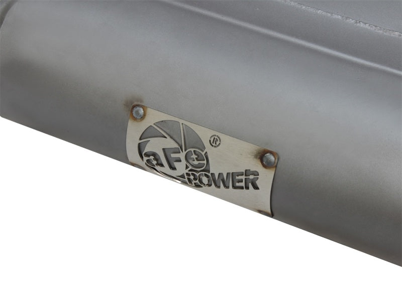 AFE 49-08047-P on 2-1/2in Alum Steel Axle-Back Exhaust w/Polished Tip 07-18 fit