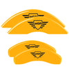 MGP 14252SMGPYL 4 Caliper Covers Engraved Front & Rear Yellow Finish Black Char