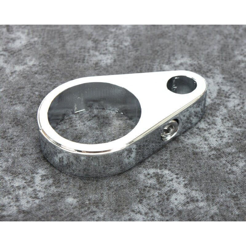 Bikers Choice 489800 1 1/4 Inch Chrome Plain Clutch Cable Clamp