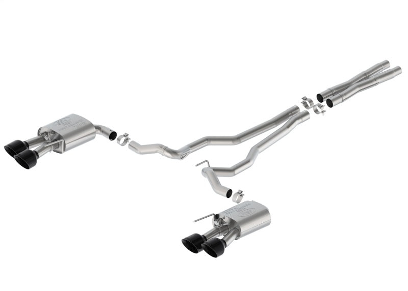 fits Ford Racing M-5200-M5SBVA 2024 Mustang 5.0L Sport Cat-Back Exhaust W/Valance - Black Tips