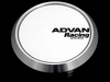 Advan V2389 63mm Flat Centercap - White/Silver Alumite