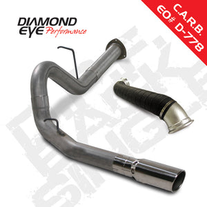 Diamond Eye Performance K4129S Diamond Eye KIT 4in DPF-BACK Single w/ TDP SS 07.5-10 fits Chevy/fits GMC 6.6L Duramax 2500/3500