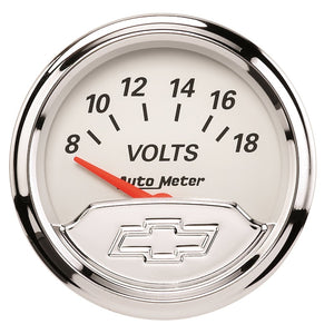 AutoMeter 1391-00408 Autometer fits Chevy Vintage 2in 8-18 Volts Short Sweep Electronic Voltmeter Gauge