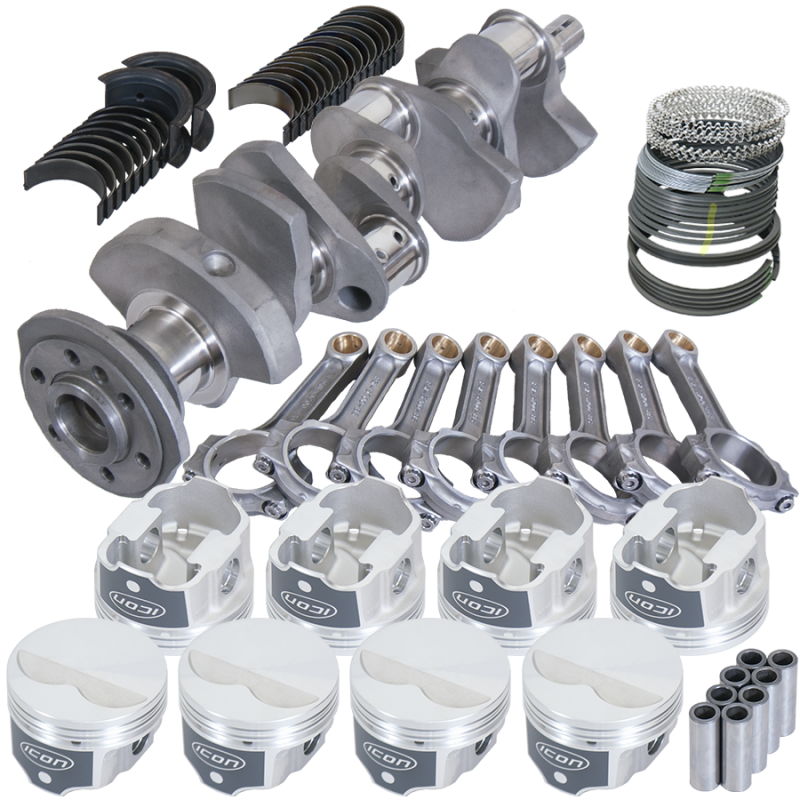 Eagle 62302L040 fits Chevy LT1 350 1Pc 3.480in Crank 5.700in I-Beam Rods -3.7cc 4.040in Pistons Rotating Assembly