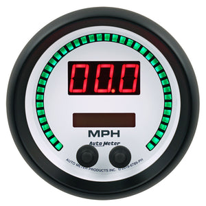 AutoMeter 6789-PH Autometer 85.7mm White Switchable 260 MPH / 260 KM/H Speedometer Phantom Elite Digital Gauge
