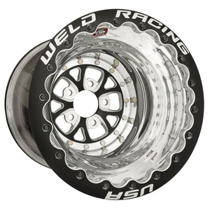 Weld 84B-616418UB V-Series 16x16 / 5x5 BP / 4in. BS Black Wheel - Black Doubl
