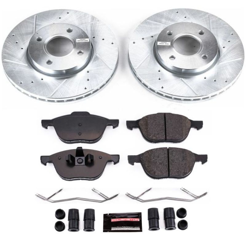 PowerStop K1377 fits Ford 05-07 Focus Front Z23 Evolution Sport Brake Kit