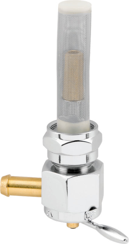 Bikers Choice 489640 Chrome Hex Petcock 22MM Left Outlet