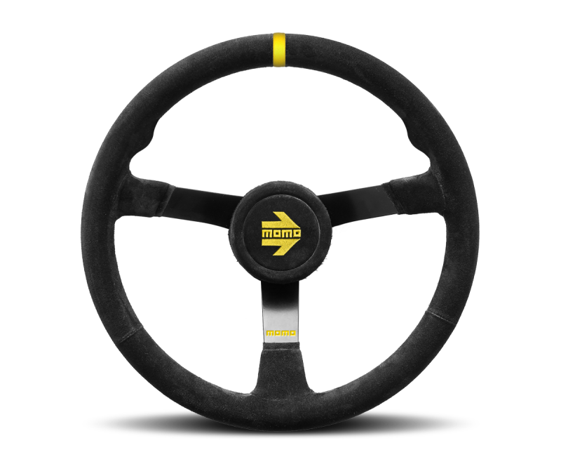 Momo R1971/38NS MODN38 Steering Wheel 380 mm - Black Suede/Black Spokes