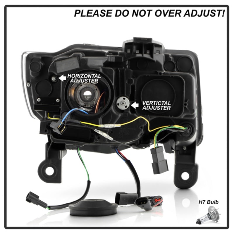 Spyder 5088949 14-21 fits Jeep Grand Cherokee Proj Headlights - Halogen Model O