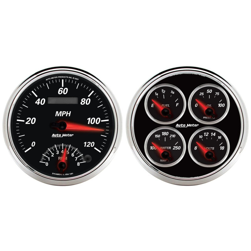 AutoMeter 1204 5inch Kit Box - Tach Speedo Combo / Oil Pressure / Water Temp / Volt / Fuel Level