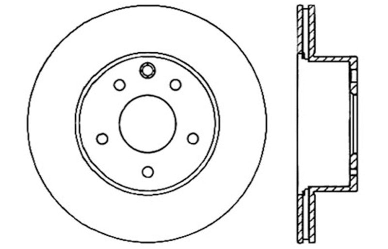 Stoptech 128.42088CR 08-12 Infiniti EX35 Cryo Drilled Sport Rear Right Rotor