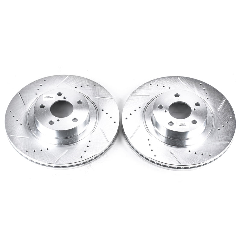 PowerStop fits Saab 05-06 9-2X Front Evolution Drilled & Slotted Rotors - Pair
