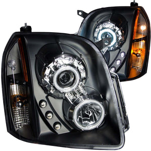 ANZO 111148 2007-2014 fits GMC Yukon Projector Headlights w/ Halo Black (CCFL)