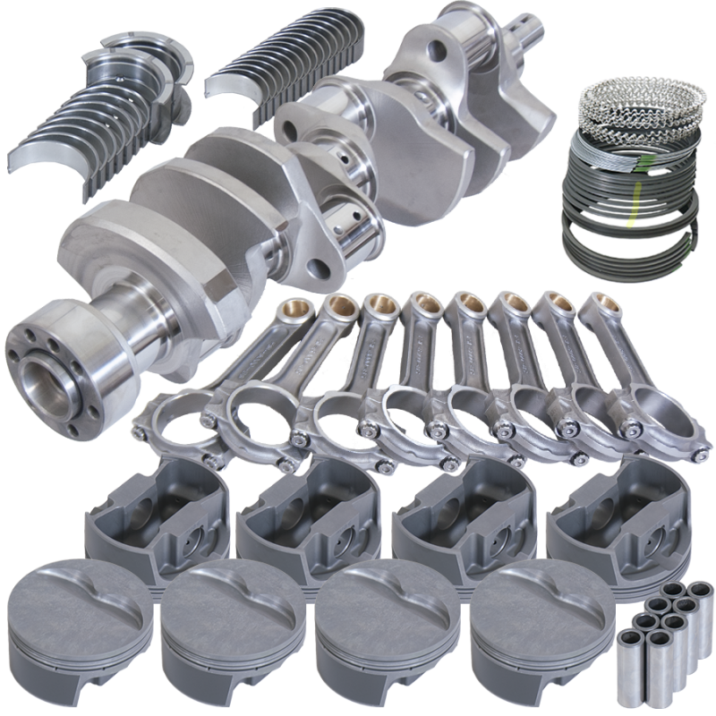 Eagle 62111030 fits Chevy LT1 350 1Pc 3.750in Crank 6.000in I-Beam Rods -5cc 4.030in Pistons Rotating Assembly