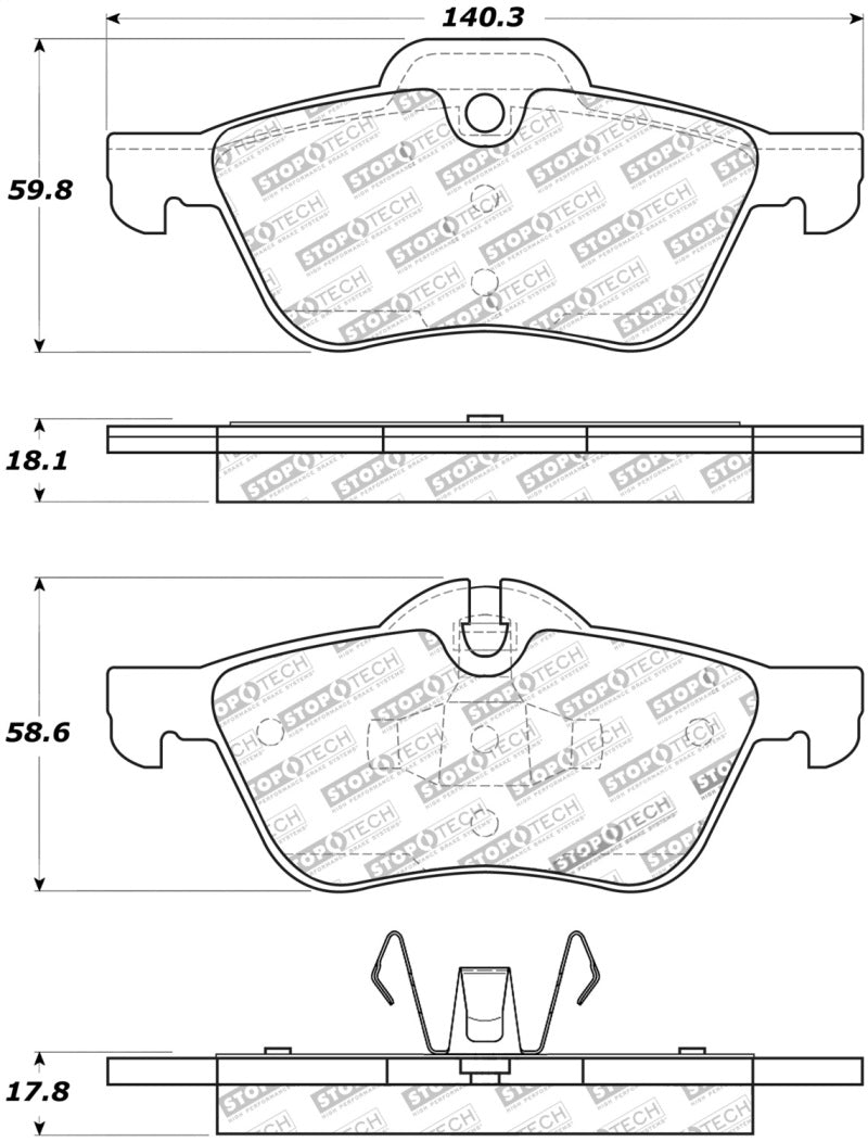 Stoptech 308.0939 Street Touring 02-06 Mini Front Brake Pads