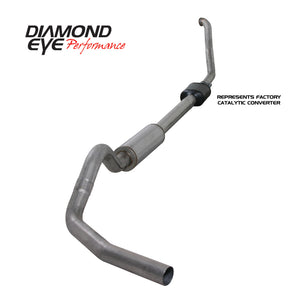 Diamond Eye Performance K4306S Diamond Eye KIT 4in Turbo Back SGL SS: 94-97 fits FORD 7.3L F250/F350 PWRSTROKE NFS W/ CARB EQUIV STDS