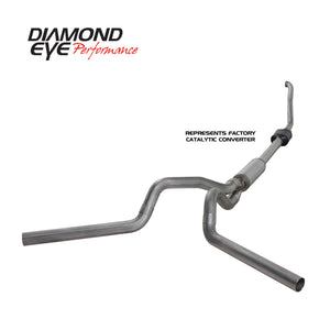 Diamond Eye Performance K4308S Diamond Eye KIT 4in Turbo Back DUAL SS: 94-97 fits FORD 7.3L F250/F350 PWRSTROKE NFS W/ CARB EQUIV STDS